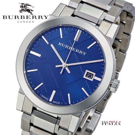 burberry uhr blaues zifferblatt bu9031|BURBERRY SWISS MADE Herrenuhr The City blaues Zifferblatt .